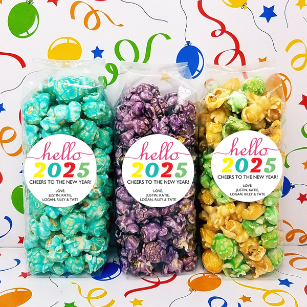 2025 New Year - Personalized Popcorn Favors