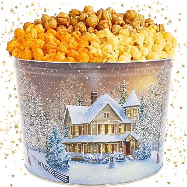 2 Gallon - Hometown Holiday Popcorn Tin