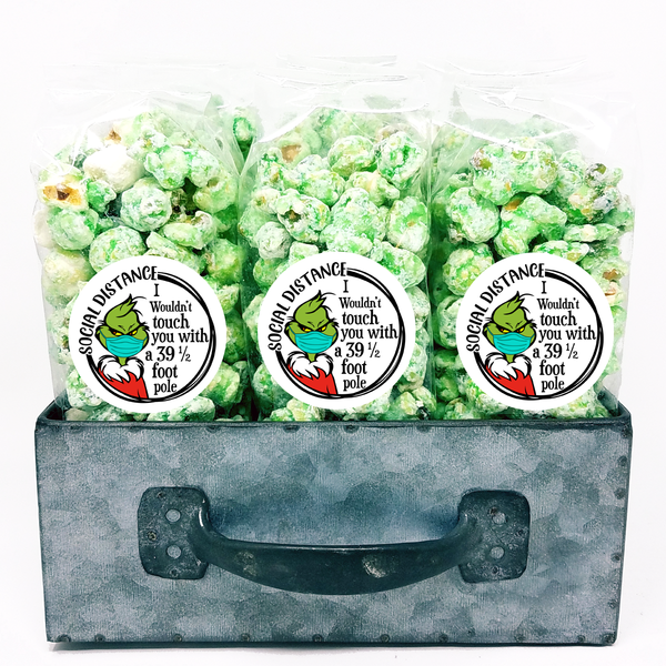 Popcorn Favor Bags - Social Distance Grinch